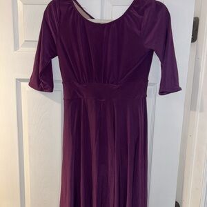 Weissman Deep Purple 3/4 Sleeve Dress
